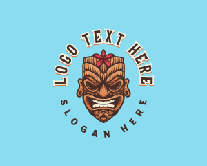 Wooden Maori Mask logo