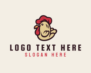 Cute Rooster Chicken logo