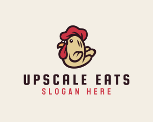 Cute Rooster Chicken logo design