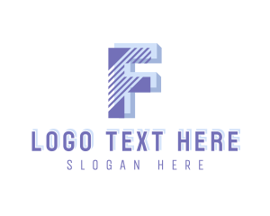 Business Stripe Letter F logo