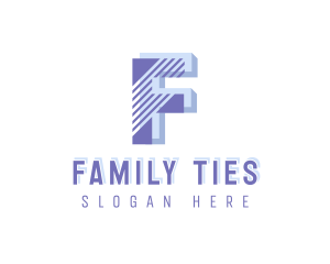 Business Stripe Letter F logo design