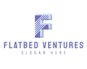 Business Stripe Letter F logo design