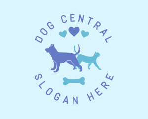 Dog Cat Pet Love logo design