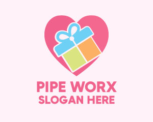 Cute Gift Present logo design