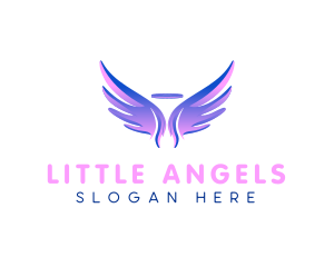 Angel Wings Halo logo design