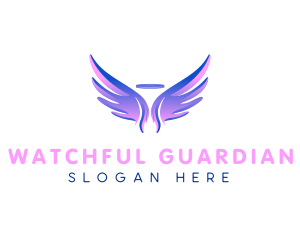 Angel Wings Halo logo design