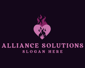 Flame Heart Love logo