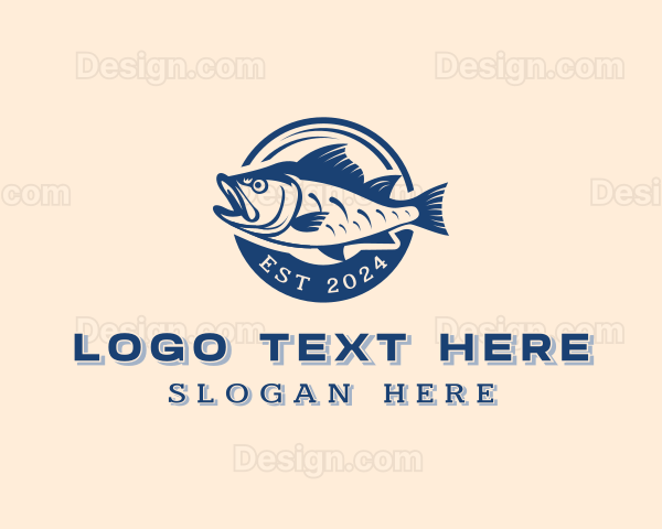 Marine Fish Seafood Logo