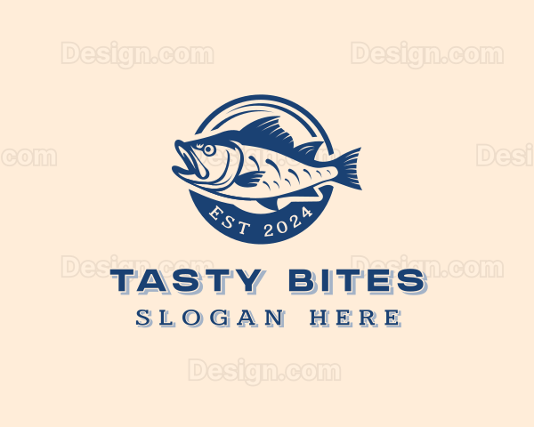 Marine Fish Seafood Logo