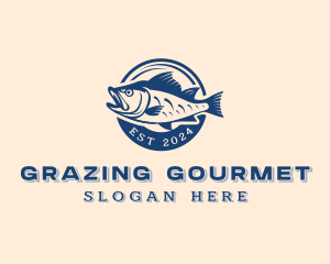 Marine Fish Seafood Logo