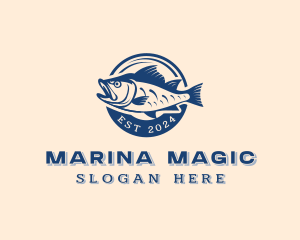 Marine Fish Seafood logo design