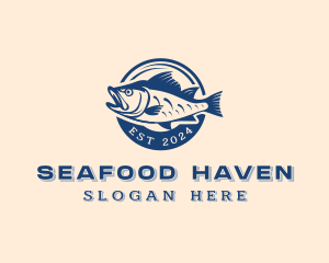 Marine Fish Seafood logo design