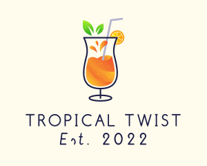 Tropical Orange Juice logo design