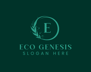 Eco Wellness Lifestyle Wreath logo design