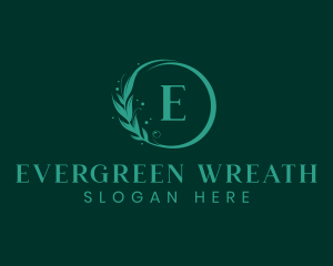 Eco Wellness Lifestyle Wreath logo design