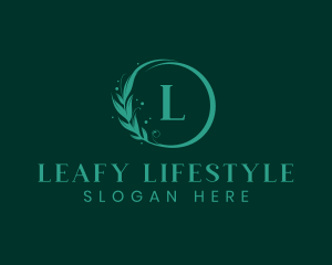 Eco Wellness Lifestyle Wreath logo design