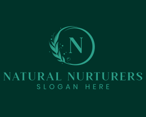 Eco Wellness Lifestyle Wreath logo design