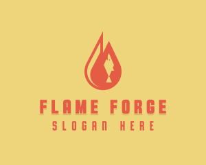 Flame Fish Grill logo design