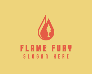 Flame Fish Grill logo design