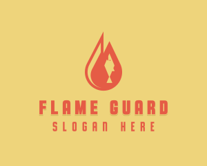 Flame Fish Grill logo design