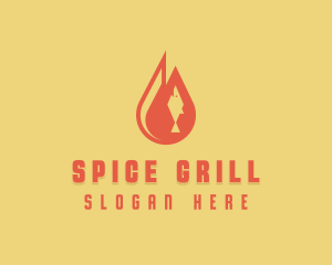 Flame Fish Grill logo design