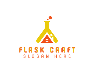 Research House Flask logo design