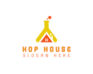 Research House Flask logo design