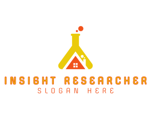 Research House Flask logo design