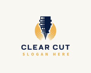 Laser Cutting Machine logo design