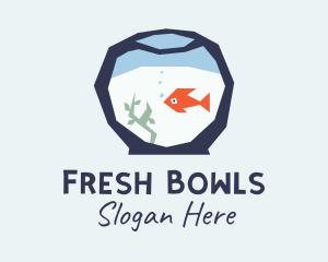 Goldfish Bowl Aquarium  logo design