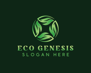 Eco Nature Leaves logo design