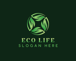 Eco Nature Leaves logo design