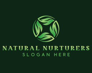 Eco Nature Leaves logo design