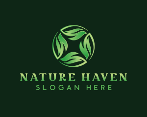 Eco Nature Leaves logo design