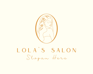 Flower Salon Woman  logo design