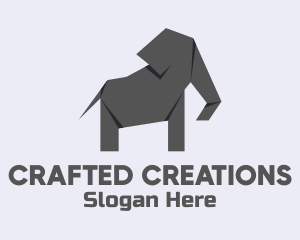 Gray Elephant Origami logo design