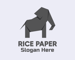 Gray Elephant Origami logo design