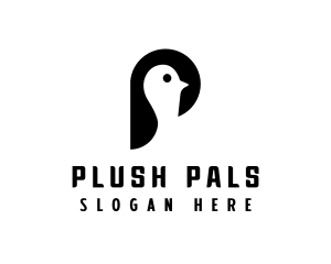 Minimalist Penguin Bird logo design