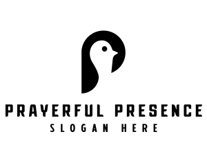 Minimalist Penguin Bird logo design