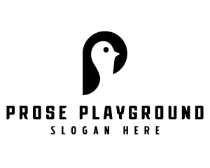 Minimalist Penguin Bird logo design