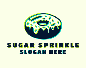 Glitch Donut Sprinkles logo design