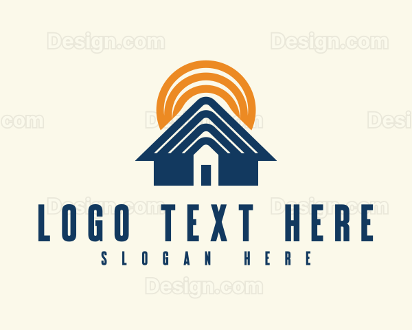 Geometric Real Estate Roofing Logo