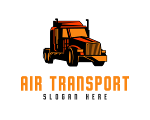 Orange Trailer Truck logo design