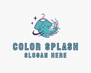 Tshirt Splash Sparkle logo design