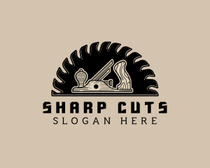 Wood Planer Carpentry logo design