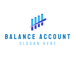 Accounting Blue Chart logo design