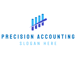 Accounting Blue Chart logo design