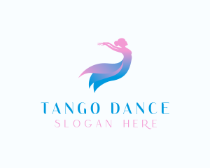 Ballerina Female Dancing logo design