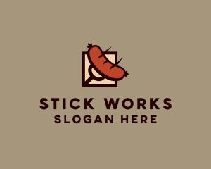 Grill Fork Sausage logo design