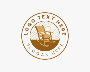 Wood Chair Furniture Logo